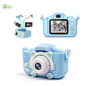 Toy Camera For Kids Dual Lens Digital Camera With 32GB Memory Card2 Inch 1080P HD Screen And 20 MP CameraEducational Toy Outdoor Play For 3-12 Years Girls Boys