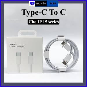 Cáp dù C to C nguyên seal hỗ trợ sạc nhanh tối đa 60W cho các dòng Ip 15 seris đảm bảo đủ dòng phụ kiện sạc điện thoại bảo hành lỗi 1 đổi 1