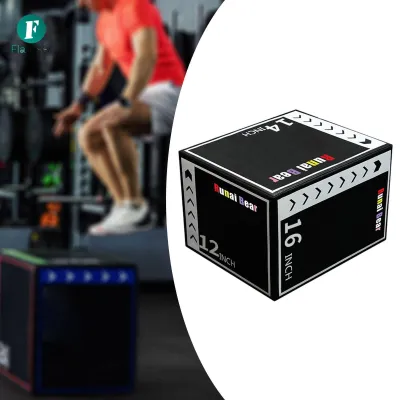 Flameer 3 in 1 Plyometric Jumping Box Step up Box 30x35x40cm Versatile Strength Training for Workout Gym Conditioning Home Fitness