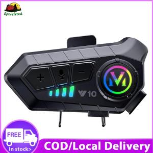 BT 5.3 Multitasking Audio Motorcycle Intercom HiFi Level Sound Quality Motorcycle Intercom for Ski/Dirtbike/Snowmobile