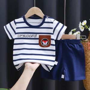 Korean Style T-shirt and Short Set Terno for Kids Baby Boys 3 months to 5 years old Summer Kids Clothes 3 months to 5 years old 100% Cotton Korean Style Baby Kids Clothing Set