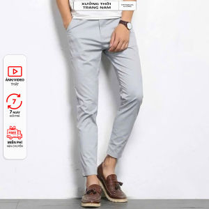 Quần Dài Kaki Nam Form Slim  ống suôn 16-18 Chất Vải Kaki Cotton Co Giãn TRẺ TRUNG năng động DS03