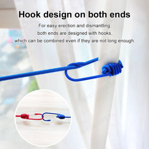 【Hot Sale】Elastic Clothesline Clothesline For Drying Elastic Rope Household Colorful