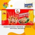 Cetak Spanduk Banner Jualan Sempol Ayam Celup Dicelup Merah MMT Spanduk Custom 200x100. 