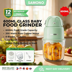 SAMONO (Big Capacity 600ml) Food Processor Meat Grinder for Baby food Blender Chopper MFC600 Glass