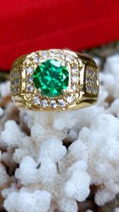 CINCIN BATU PERMATA AQUAMARINE BANGKOK◇PERMATA TOP/ ANTI GORES