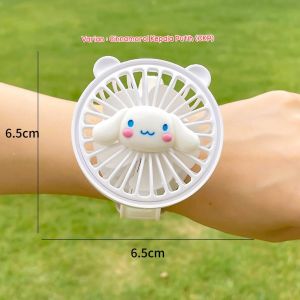 USB MINI FAN KIPAS ANGIN MINI PORTABEL MODEL JAM TANGAN CINNAMOROLL KUROMI MELODY POMPOMPURIN LOTSO HELLO KITTY  SKM
