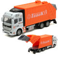 Mini 1/48 Garbage Truck Model with Trash Can Kids Children Toys Birthday Gift. 