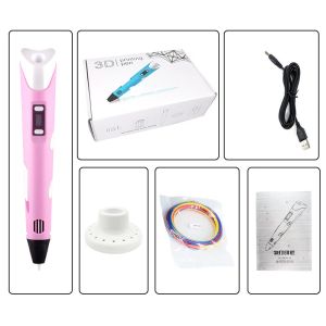 3D Printing Pen Digital DIY Drawing Pen With LCD Screen Compatible Filament Toys Safe 3D Pen for Children Kids Gift