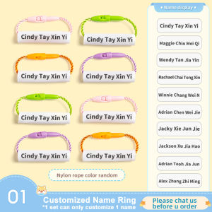 Nhẫn Đặt Tên Theo Yêu Cầu Nhãn Dán Tên Túi Giày Em Bé Chống Thấm Nước Nhẫn Khóa Giày Mặt Dây Chuyền Khóa Tên Mẫu Giáo