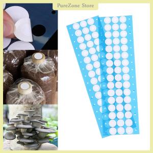 [PureZone] 48Pcs sheet 20mm Synthetic Filter Paper Sticker For Under Wide Mouth Jar Lid Mushroom Cultivation Supplies