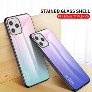 Cho Vivo y19s/Vivo y19s Pro Vỏ điện thoại siêu màu gradient ốp kính cường lực Glass Cover quay lại Ốp viền mềm bằng nhựa TPU trường hợp nz05