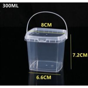 RORA - (10 Pcs) 300ml/500ml/750ml Disposable Container With Handle Coctail Cup Doorgift Event l Bekas Kek Baldi