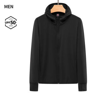 Summer UPF 50+ UV Proof Men Skin Coats Stand Collar Breathable Light&Thin Cool Sunscreen Clothing Casual Jackets Plus Size h260612