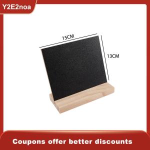 【Y2E2noa】 Message Board Display Sign Wooden Base Price Tag Black Chalkboards Memo Bar