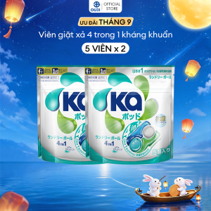 Combo 2 Túi Viên Giặt Xả Đa Năng 4 Trong 1 KA Universal (5 Viên/ Túi)