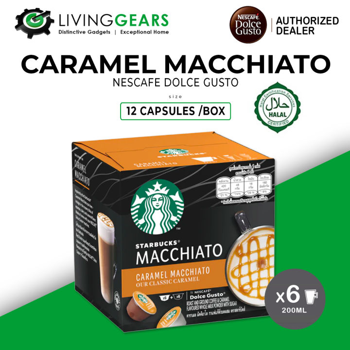 NESCAFE DOLCE GUSTO STARBUCKS Caramel Macchiato Coffee 12 Capsules