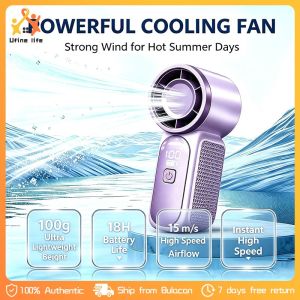 X688 Mini Portable Fan Smallest Handheld Fan 3.5-inch 16900 RPM High-Speed Fan Rechargeable Bladeless Fan Ultra-quiet