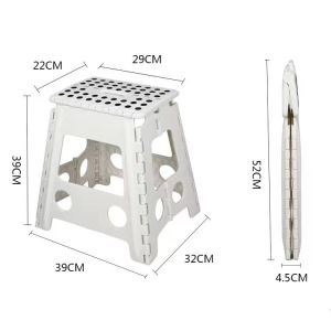 Plastic Foldable Stool Space Saver Thick Heavy Duty Strong Durable Sturdy