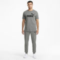 PUMA BASICS - เสื้อยืดผู้ชาย Essentials Logo สีเทา  - 58666603. 
