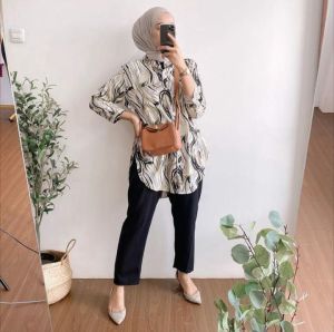 PELANGI One set Wanita Salur Terbaru Adem Setcel Jumbo Relicia Amena Amora Andela Yumna