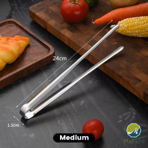 Makayo คีมหนีบปิ้งบาร์บีคิว หนีบเนื้อปิ้งย่าง แข็งแรง ทนทาน BBQ tongs
