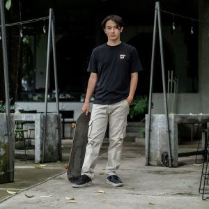 BAPIN Celana Cargo Panjang Pria Black- Long Cargo Pants