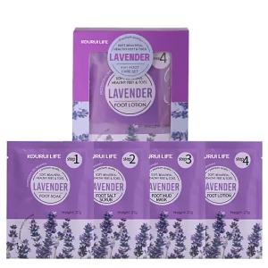 Ready stock🇲🇾 Foreign Trade Lavender 4-in-1 Foot Jelly Bath Salt Set Pedicureset Four-step care manufacturer approval