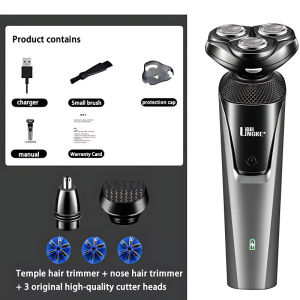 Men Beard Trimmer Mens Multifunction Electric Shaver 3 in 1 Trimmer Razor Rechargeable Cordless