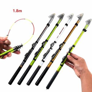 BLACKON 1.8M Length Carbon Fiber Fishing Rod Ultralight Portable Fly Fishing Rod Ultra Light High Sensitivity Carp Feeder Pole Rock Fishing