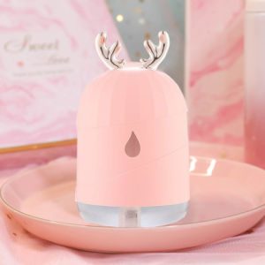 Pengharum Ruangan LED & Aromaterapi Mini Cool Diffuser: 2-in-1 Kipas Angin & Humidifier 220ml