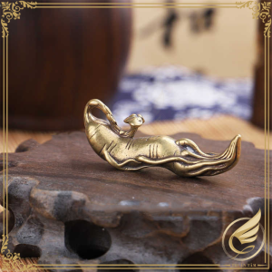 Móc Khóa Phong Thủy Decor Mini Nhân Sâm Trường Thọ Bằng Đồng Thau Móc Khóa Nhân Sâm Ngàn Năm - Đồ Đồng Thuận Tâm