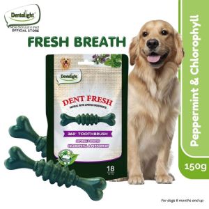 Dentalight Dent Fresh Dental Dog Treats with 6 Healthy Benefits 150g