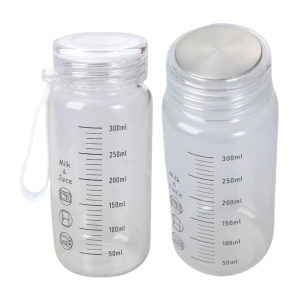 Tốt nghiệp đo lường chai nước thủy tinh với các phép đo 300ml Công suất cốc bền nhiệt drinkware cho thể thao sử dụng