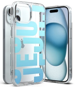 RINGKE® FUSION DESIGN Compatible iPhone 15 Plus/ 15 Clear Hard Back with Seoul Design Shockproof TPU Bumper Phone Cover Case