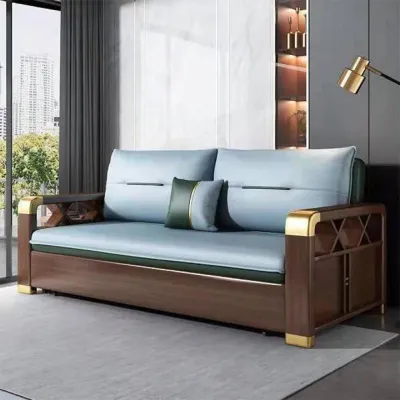 Sofa giường thông minh cao cấp đệm sơ dừa cao su sofa gỗ có hộc chứa đồ KT 1m8 hoặc 2m