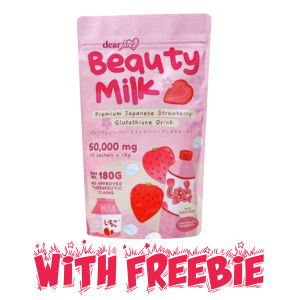 Dear Face Beauty Milk Collagen Drink STRAWBERRY with FREE SOAP