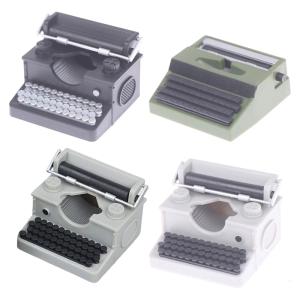 Miniature Retro Typewriter Ornament Vintage Design For Dollhouses Decors Collectibles And Creative Projects