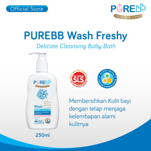 Pure Bb Baby Wash 2 In 1 Bath 2 Fruity & Freshy | Purebb Sabun & Shampo Bayi - Tanpa SLS & Paraben (230ml)