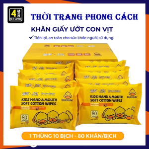 Thùng 10 Bịch Khăn Giấy Ướt Con Vịt Siêu Tiện Lợi 1 Bịch 80 Khăn  Khăn Giấy Ướt Con Vịt Siêu Hot