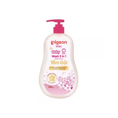 Sữa Tắm Gội Dịu Nhẹ Pigeon Sữa Tắm Gội Cho Bé Hoa Hướng Dương/Jojoba An Toàn Dịu Nhẹ Chai 200/700ml - Bibo Mart