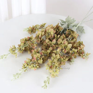 (19 FLOWERS) DELPHINIUM ORCHID ARTIFICIAL FAKE FLOWER Bouquet Home Living Room Decor Bunga ORKID Hiasan Rumah Hantaran