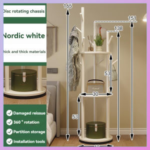 Drying Rack Coat Rack Stand Floor Household rotating Hanger Indoor Bedroom Clothes Hanger
