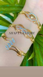 GELANG EMAS BANGEL ALL MODEL FULL PERMATA BERKILAU ELEGANT ANTI LUNTUR