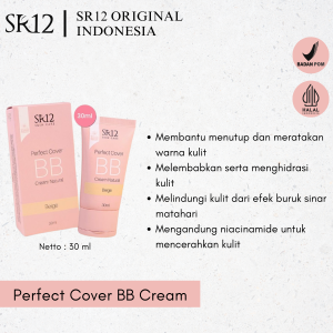 SR12  Perfect Cover BB Cream Natural Alas Bedak Tahan Lama