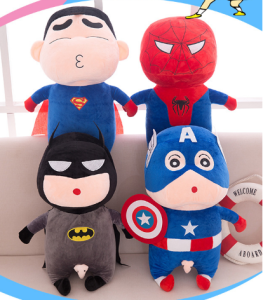 (Msia Stock) Crayon SinChan Avenger 55cm BatHero Spiderman Superman Shin Chan ShinChan Soft Toys Plush Stuffed Gift Toy 复仇者 蜡笔小新 新之助 娃娃 公仔