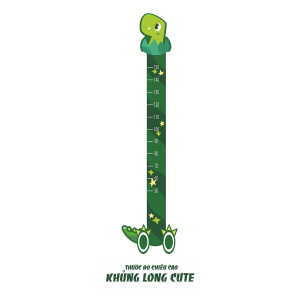 THƯỚC ĐO CHIỀU CAO BẠO CHÚA CUTE - Decal dan tường trẻ em - THUTHAODECOR