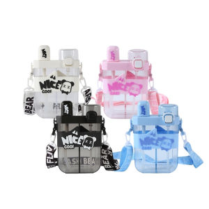 Botol Minum Terbaru 2 Sisi Botol Minum Sedot Double Water Bottle Tritan Kapasitas 620ml