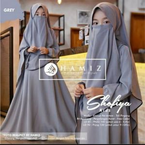 shofiya kids syari cadar gamis anak set khimar free cadar untuk anak 5th sd 15th