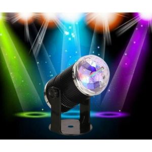 HCM (Loại 1) Đèn Led 7 Màu Hình Trụ Đổi Màu Theo Nhạc Chính Hãng - Đèn Led Trang Trí Sinh Nhật Vũ Trường Xoay.